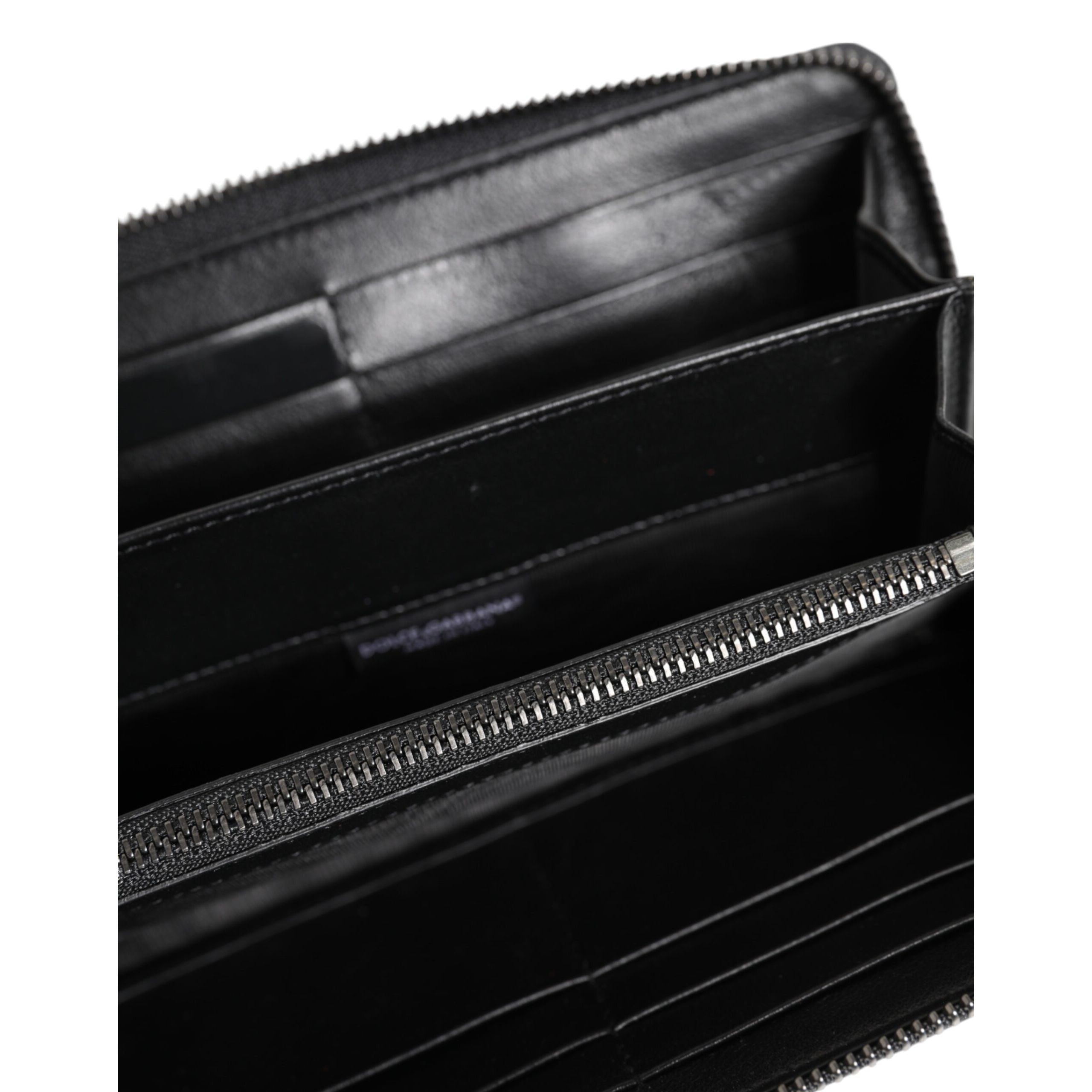 Portefeuille Clutch Continental pour homme Dolce & Gabbana en cuir exotique noir et bleu