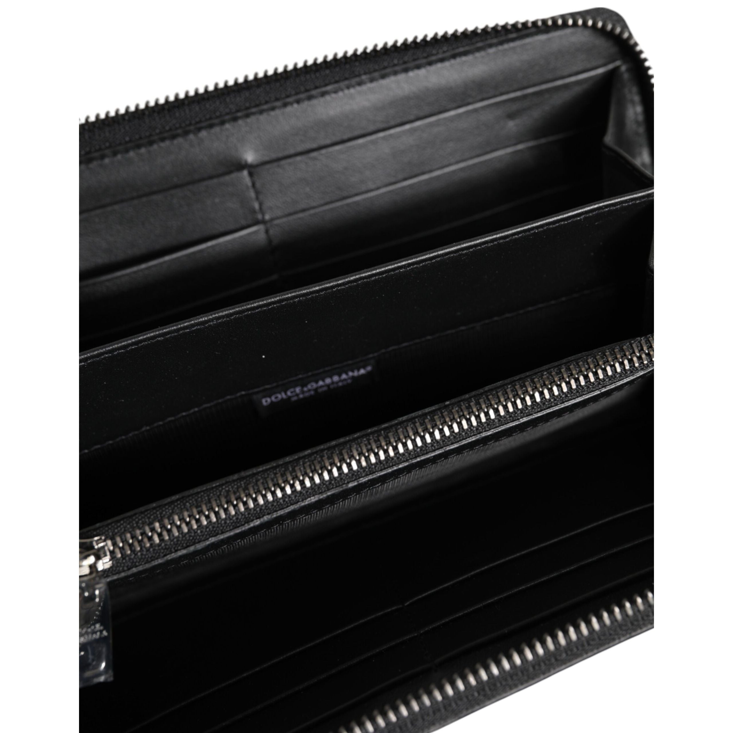 Portefeuille Continental pour Homme en Cuir Exotique Noir et Marron Dolce & Gabbana