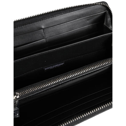 Portefeuille Continental pour Homme en Cuir Exotique Noir et Marron Dolce & Gabbana