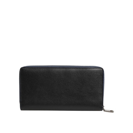 Portefeuille Clutch Continental pour homme Dolce & Gabbana en cuir exotique noir et bleu