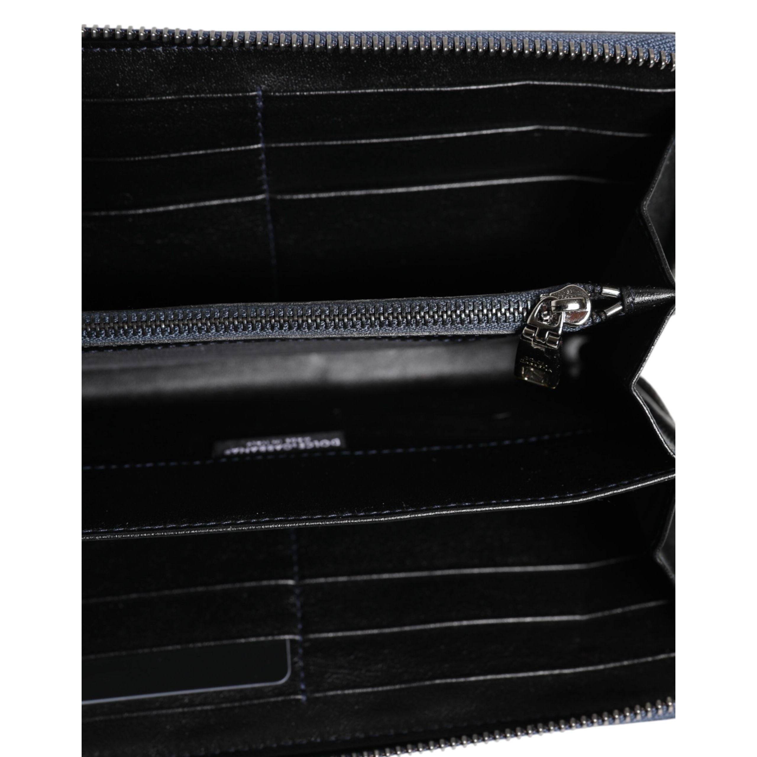 Portefeuille Clutch Continental pour homme Dolce & Gabbana en cuir exotique noir et bleu
