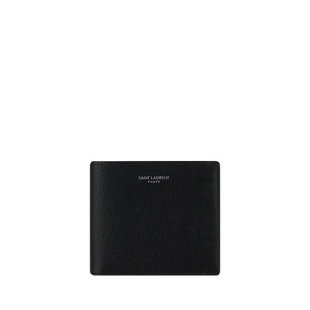 Saint Laurent Black Calf Leather Wallet