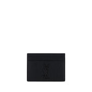 Portafoglio Saint Laurent in pelle di capra nera