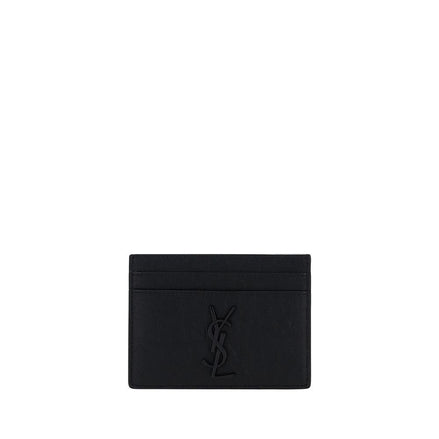 Portefeuille Saint Laurent en chèvre noir