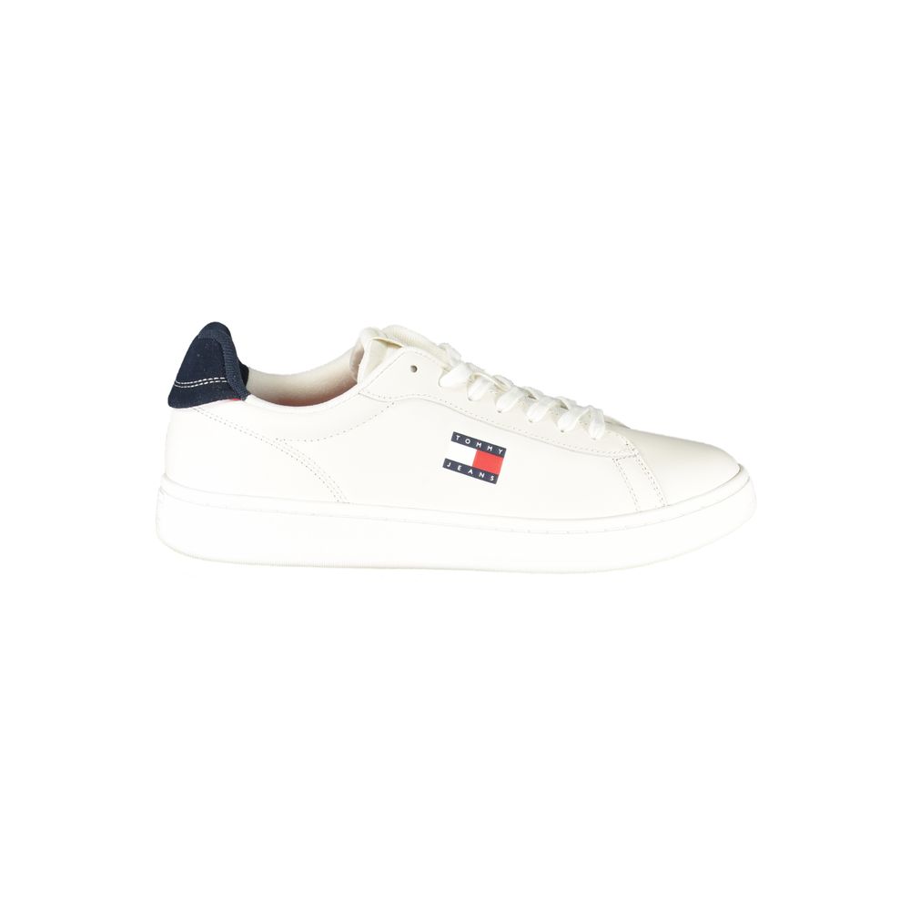 Tommy Hilfiger Bianco Poliuretano Scarpa da Ginnastica Uomo
