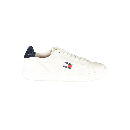 Tommy Hilfiger Bianco Poliuretano Scarpa da Ginnastica Uomo