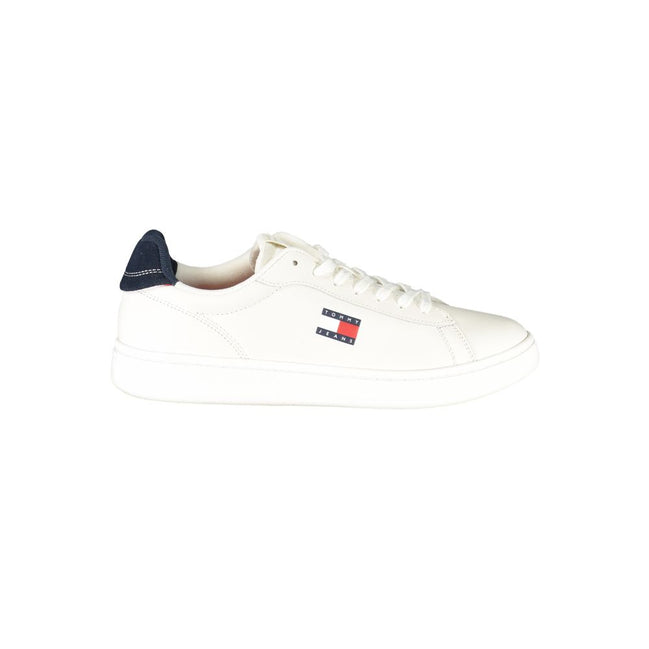 Tommy Hilfiger Bianco Poliuretano Scarpa da Ginnastica Uomo