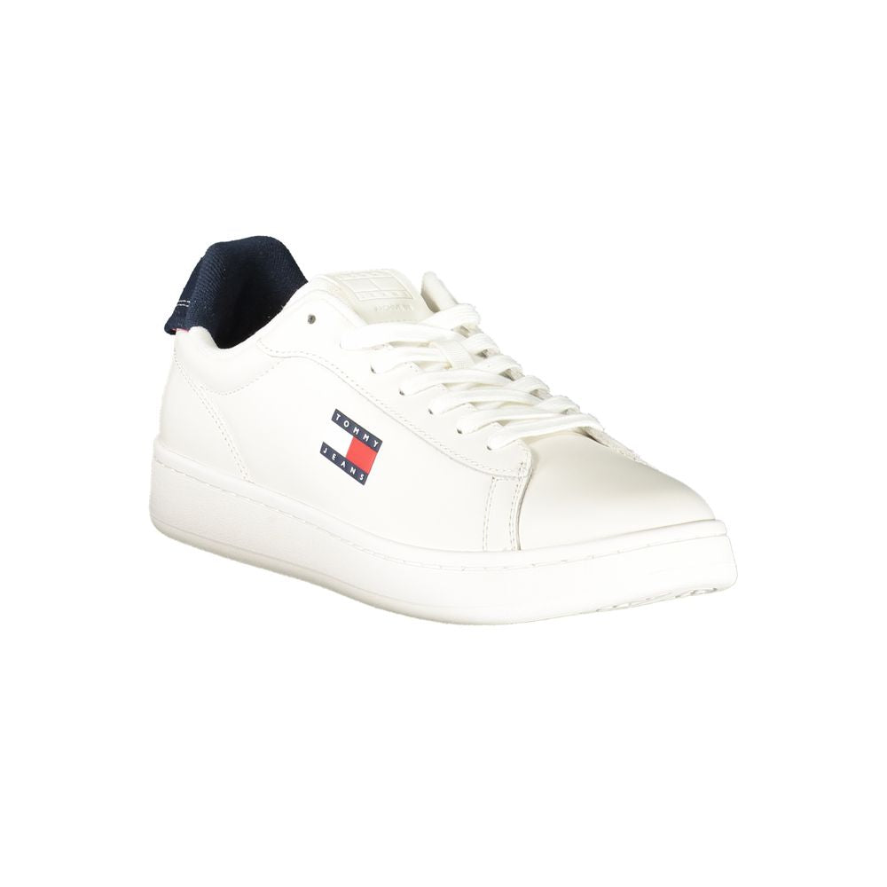 Tommy Hilfiger Bianco Poliuretano Scarpa da Ginnastica Uomo
