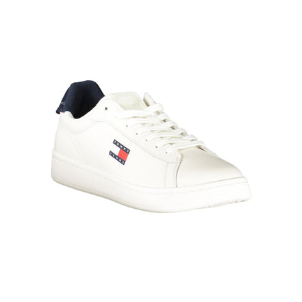 Tommy Hilfiger Bianco Poliuretano Scarpa da Ginnastica Uomo