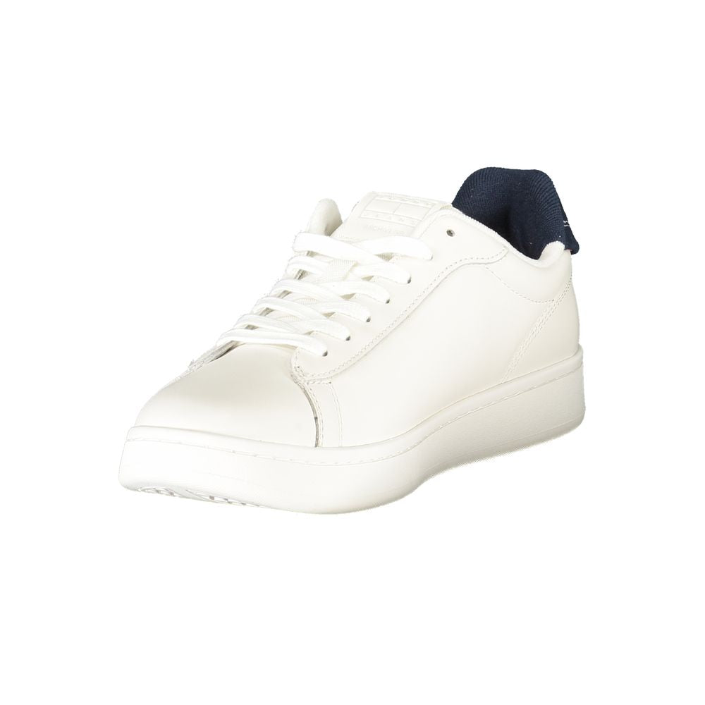 Tommy Hilfiger Bianco Poliuretano Scarpa da Ginnastica Uomo