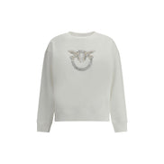 PINKO White Embroidered Logo Sweatshirt