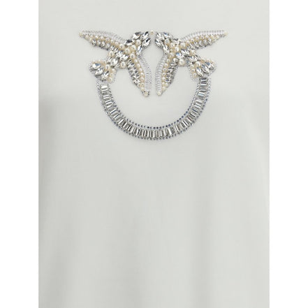 PINKO White Embroidered Logo Sweatshirt