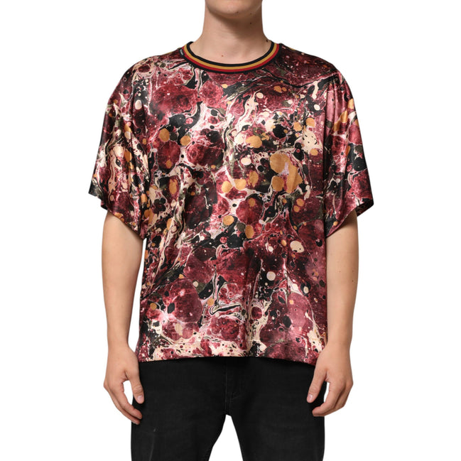Dolce & Gabbana Multicolor Marble Print Oversize T-shirt