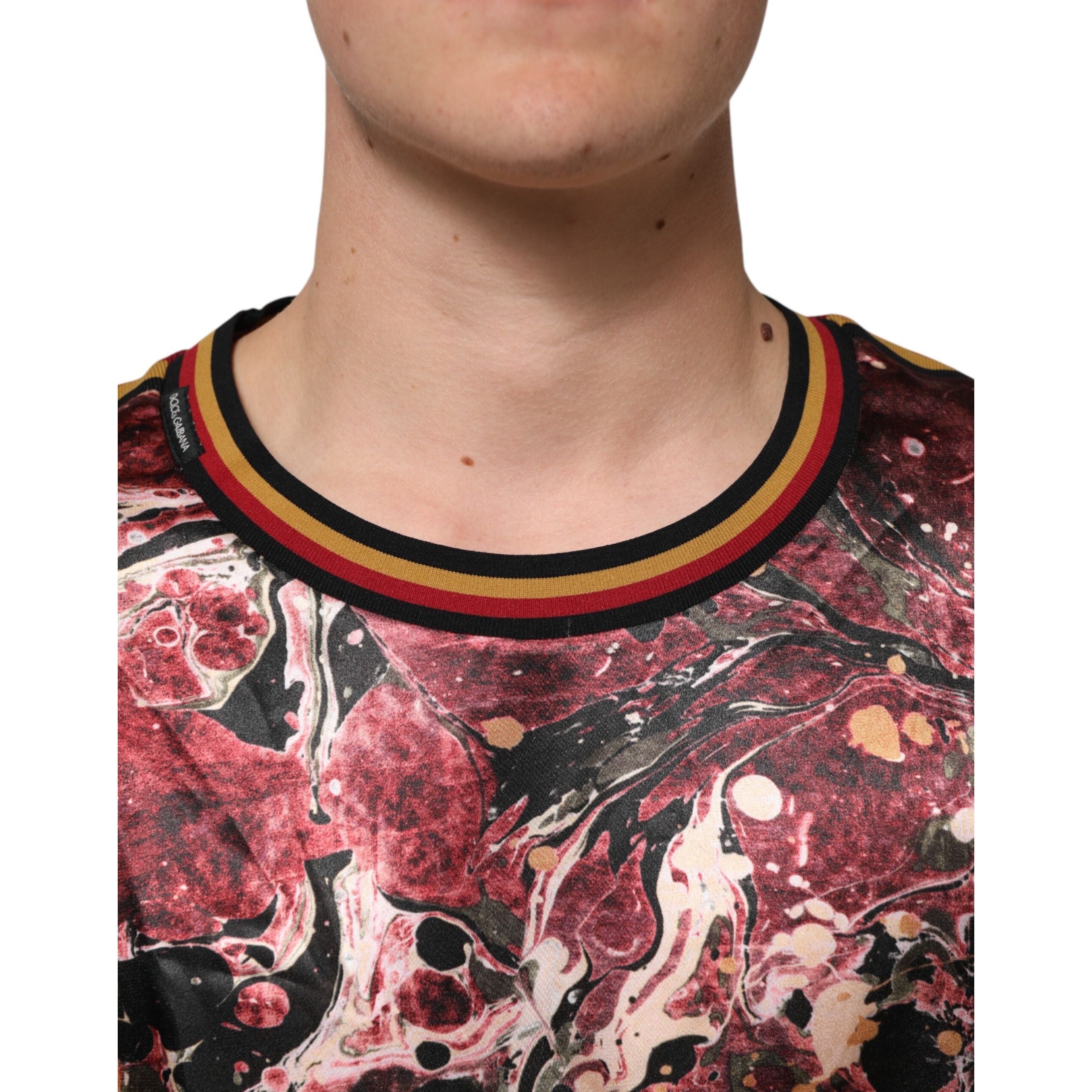 Dolce & Gabbana Multicolor Marble Print Oversize T-shirt