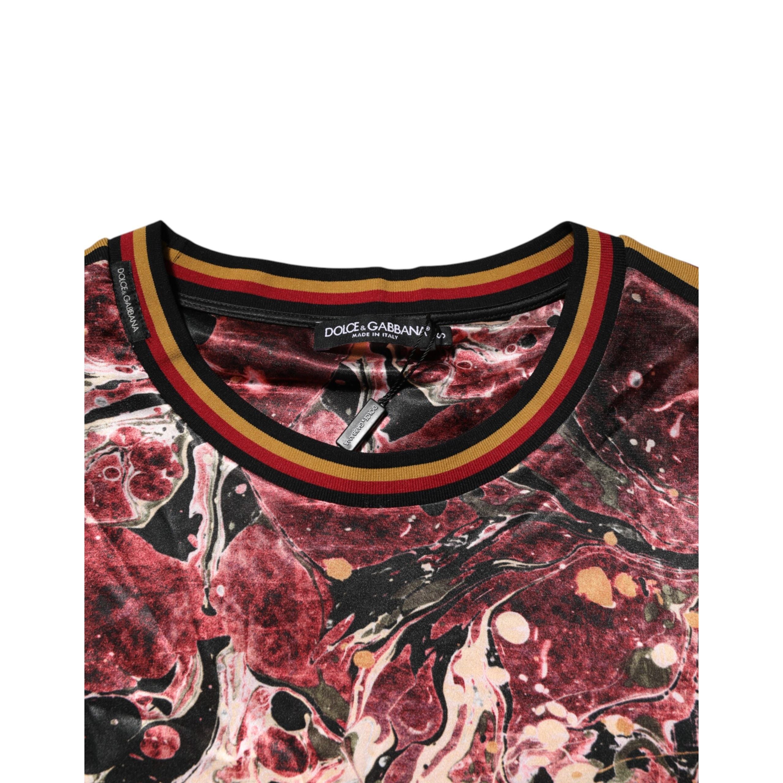 Dolce & Gabbana Multicolor Marble Print Oversize T-shirt