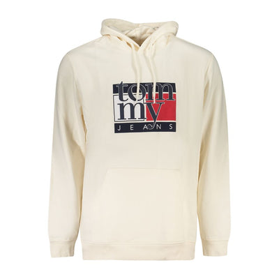 Felpa con cappuccio da uomo in cotone bianco Tommy Hilfiger