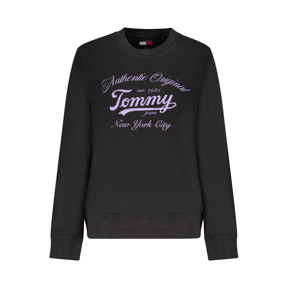 Sweat-shirt Tommy Hilfiger noir en coton pour femme