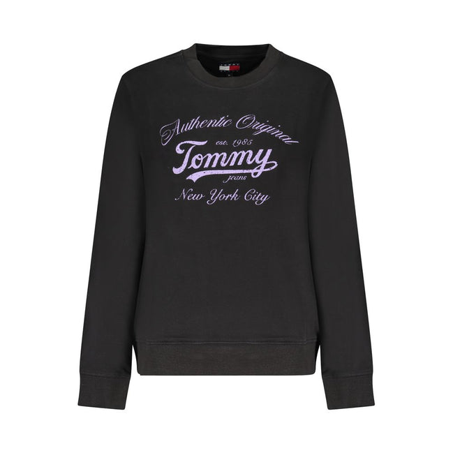 Sweat-shirt Tommy Hilfiger noir en coton pour femme