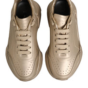 Dolce & Gabbana Gold Leather Daymaster Sneakers