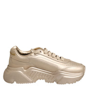 Dolce & Gabbana Gold Leather Daymaster Sneakers