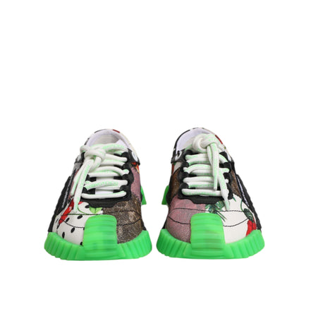 Dolce & Gabbana Multicolor DG Logo Leopard Cherry Sneakers