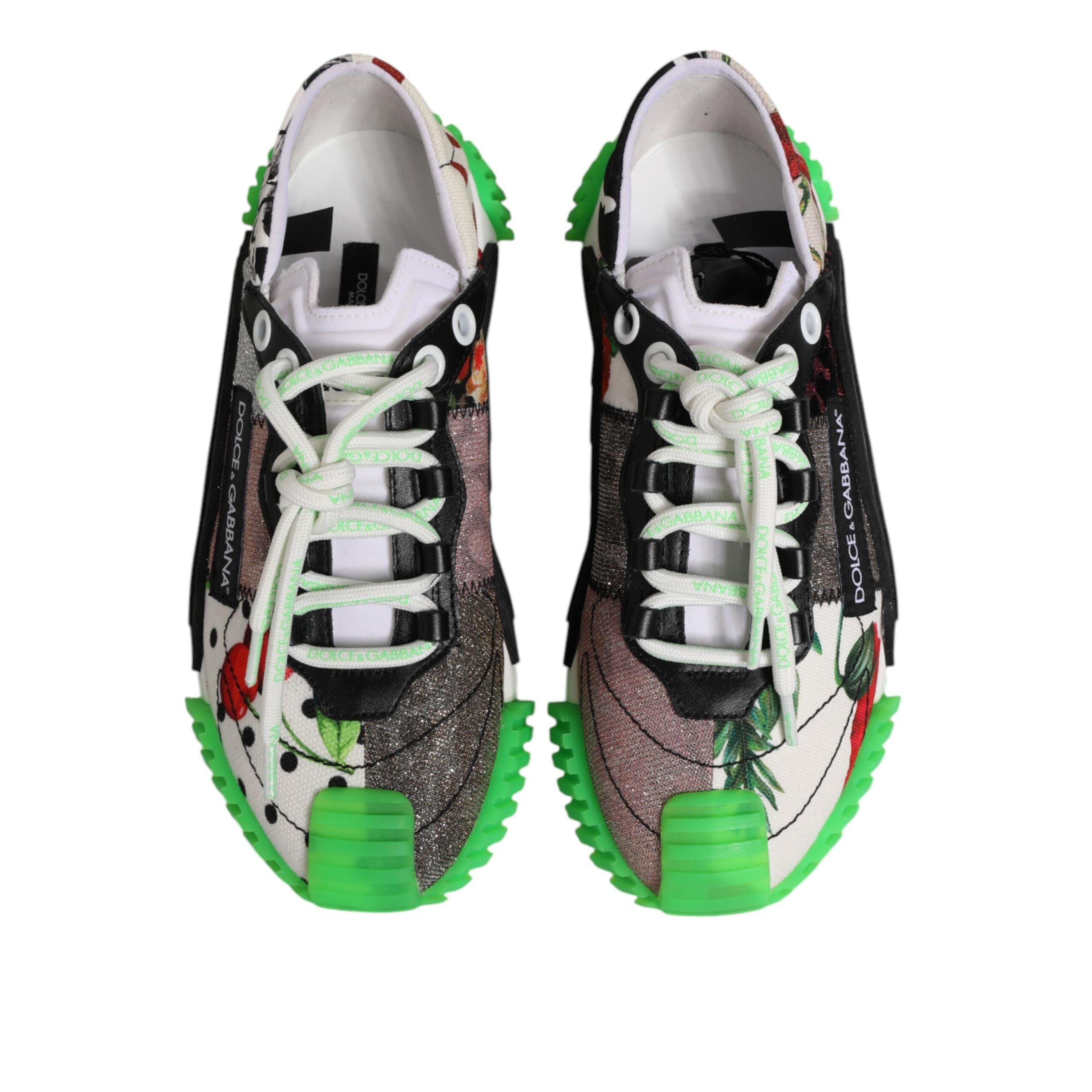 Dolce & Gabbana Multicolor DG Logo Leopard Cherry Sneakers