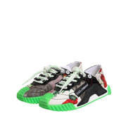 Dolce & Gabbana Multicolor DG Logo Leopard Cherry Sneakers
