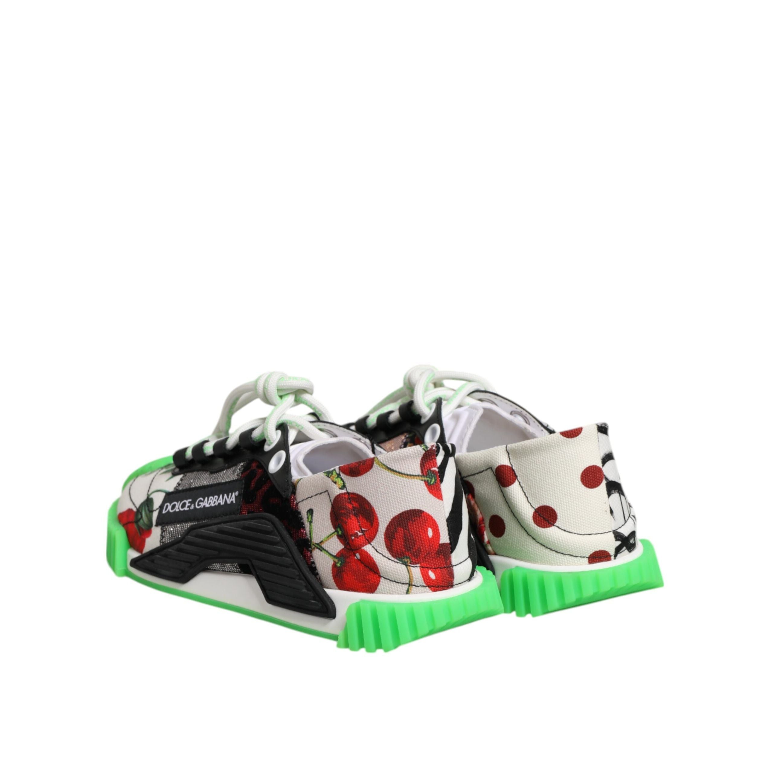 Dolce & Gabbana Multicolor DG Logo Leopard Cherry Sneakers
