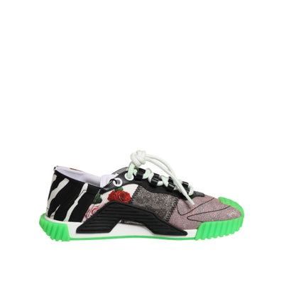 Dolce & Gabbana Multicolor DG Logo Leopard Cherry Sneakers