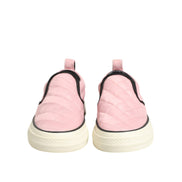 Scarpe da ginnastica Dolce & Gabbana in nylon trapuntato rosa da infilare