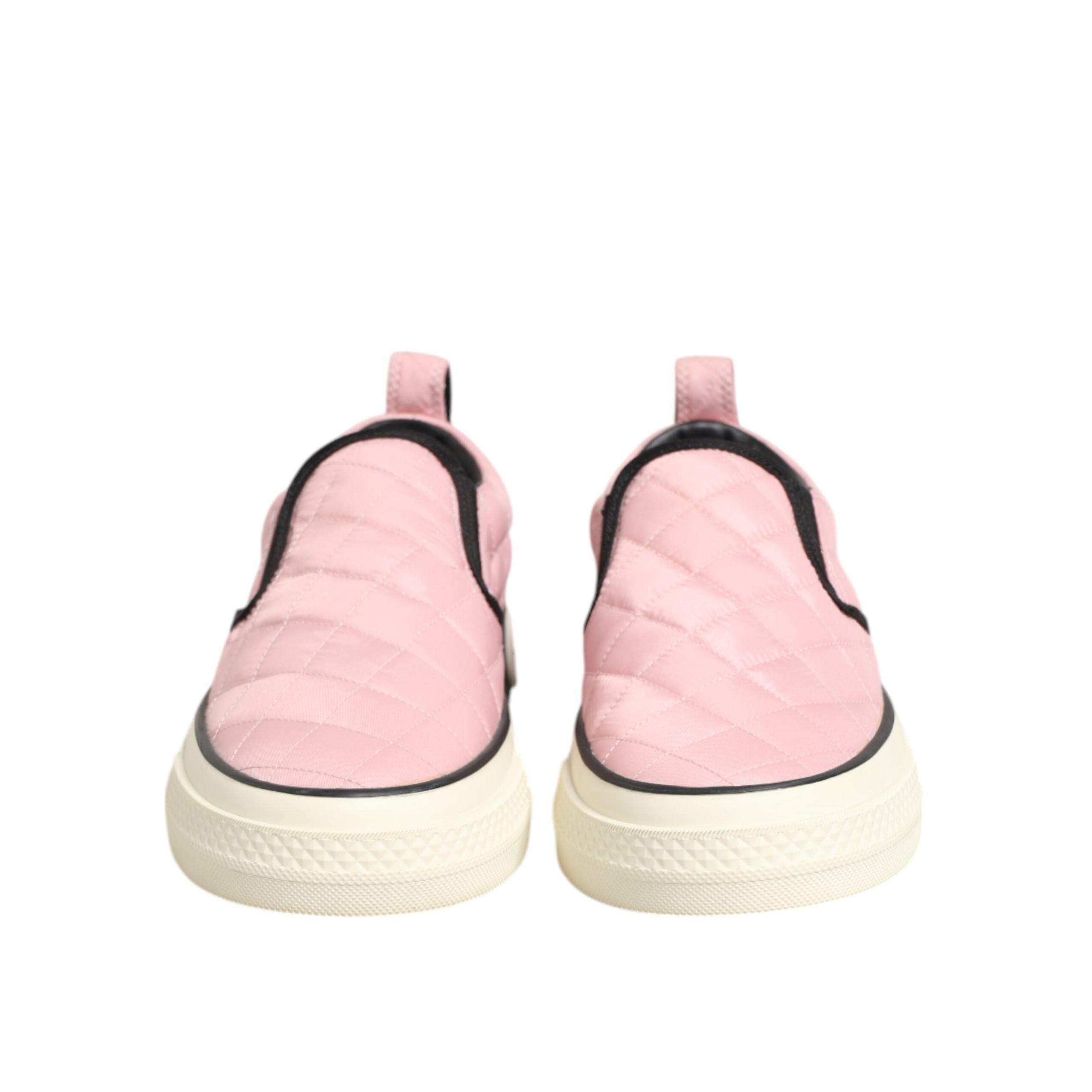 Scarpe da ginnastica Dolce & Gabbana in nylon trapuntato rosa da infilare