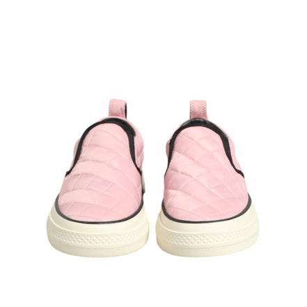 Scarpe da ginnastica Dolce & Gabbana in nylon trapuntato rosa da infilare