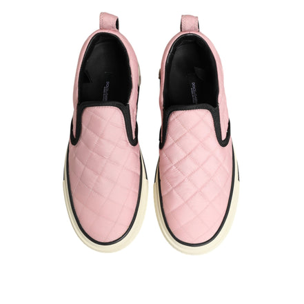 Scarpe da ginnastica Dolce & Gabbana in nylon trapuntato rosa da infilare