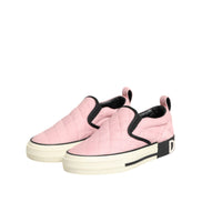 Scarpe da ginnastica Dolce & Gabbana in nylon trapuntato rosa da infilare