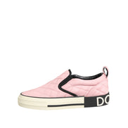 Scarpe da ginnastica Dolce & Gabbana in nylon trapuntato rosa da infilare