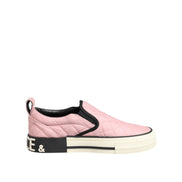 Scarpe da ginnastica Dolce & Gabbana in nylon trapuntato rosa da infilare