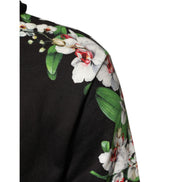 Felpa con cappuccio Dolce & Gabbana KING Black Orchid Floral Crown Logo