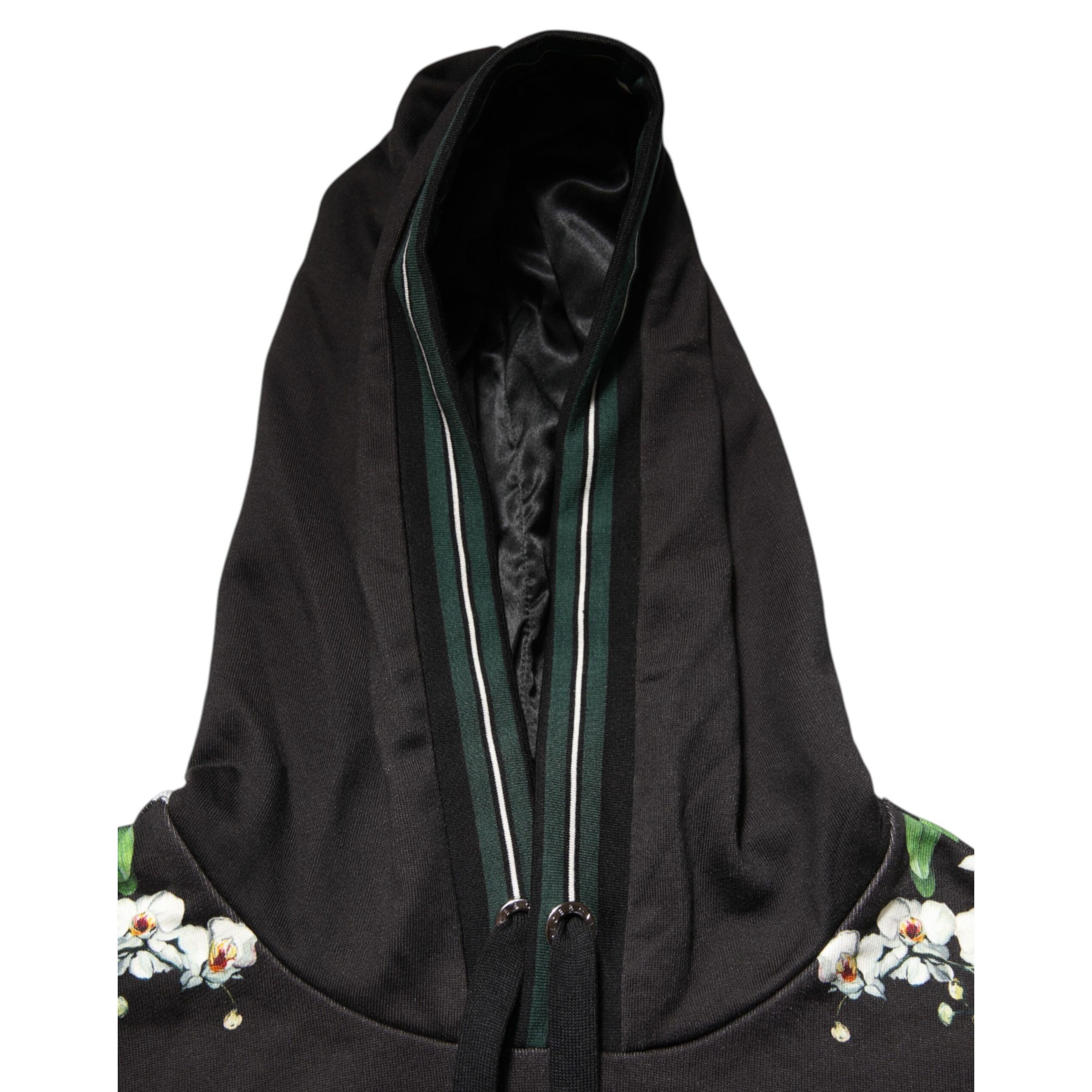 Felpa con cappuccio Dolce & Gabbana KING Black Orchid Floral Crown Logo