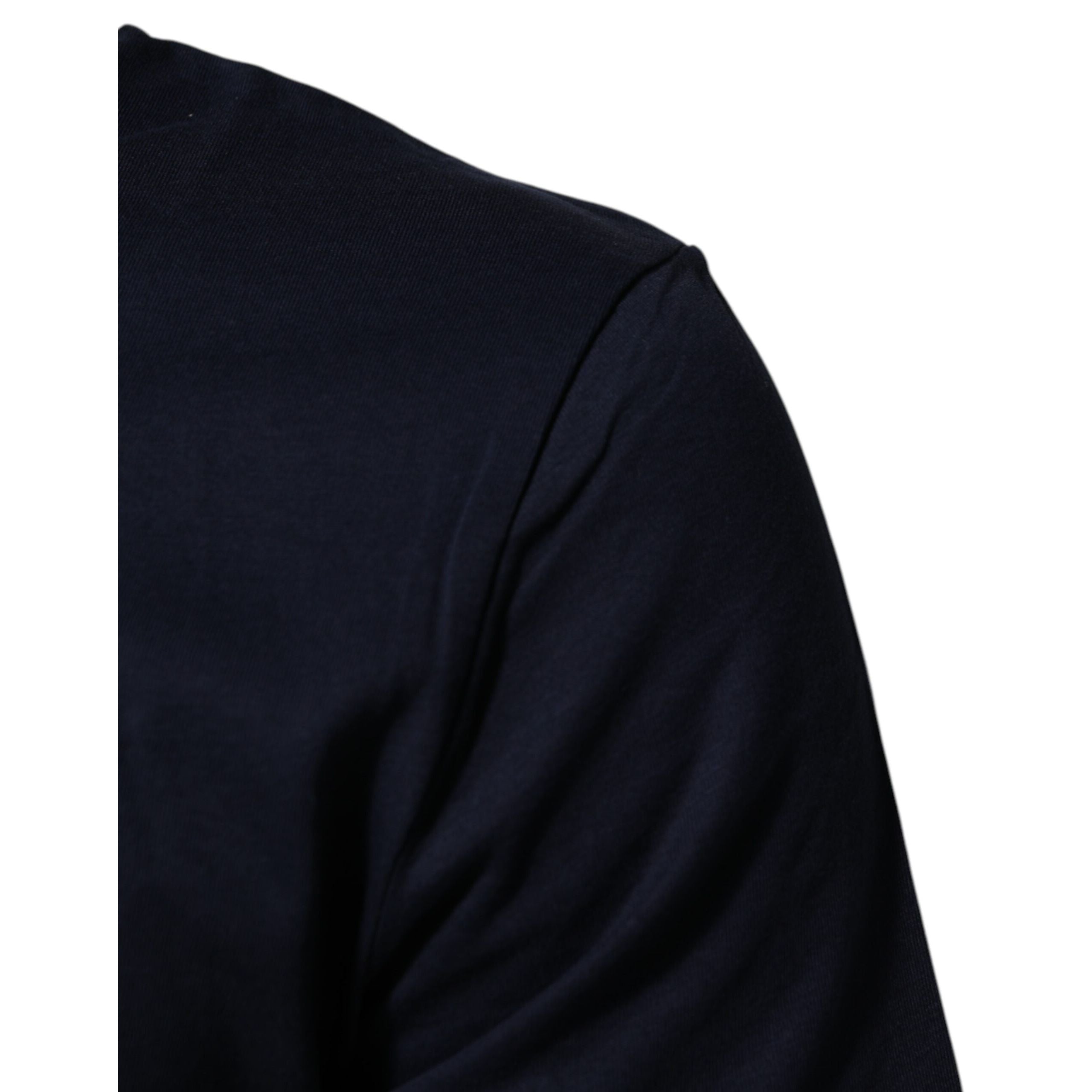 T-shirt Homme Dolce & Gabbana en Coton Bleu Foncé Imprimé Logo DG