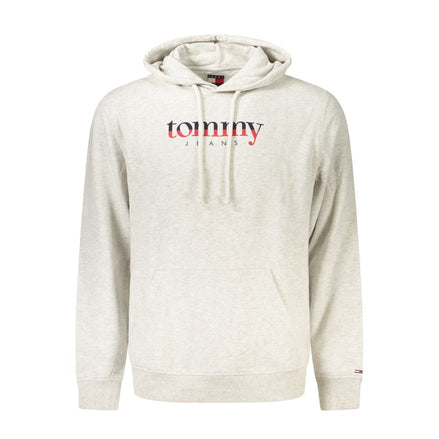 Felpa con Cappuccio da Uomo in Cotone Grigio Tommy Hilfiger