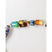 Collana da donna Dolce & Gabbana in ottone con perle di vetro di Murano multicolore