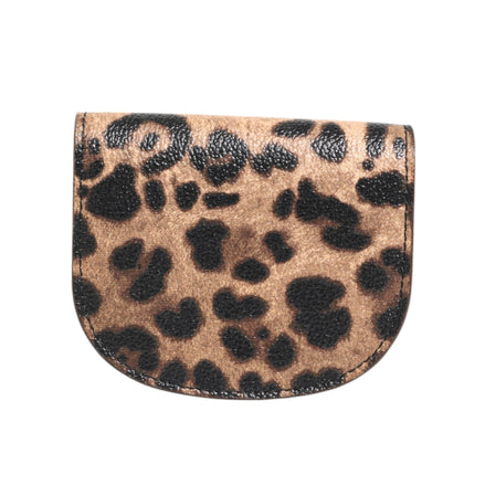 Dolce & Gabbana Brown Leopard Print Small Coin Purse Wallet