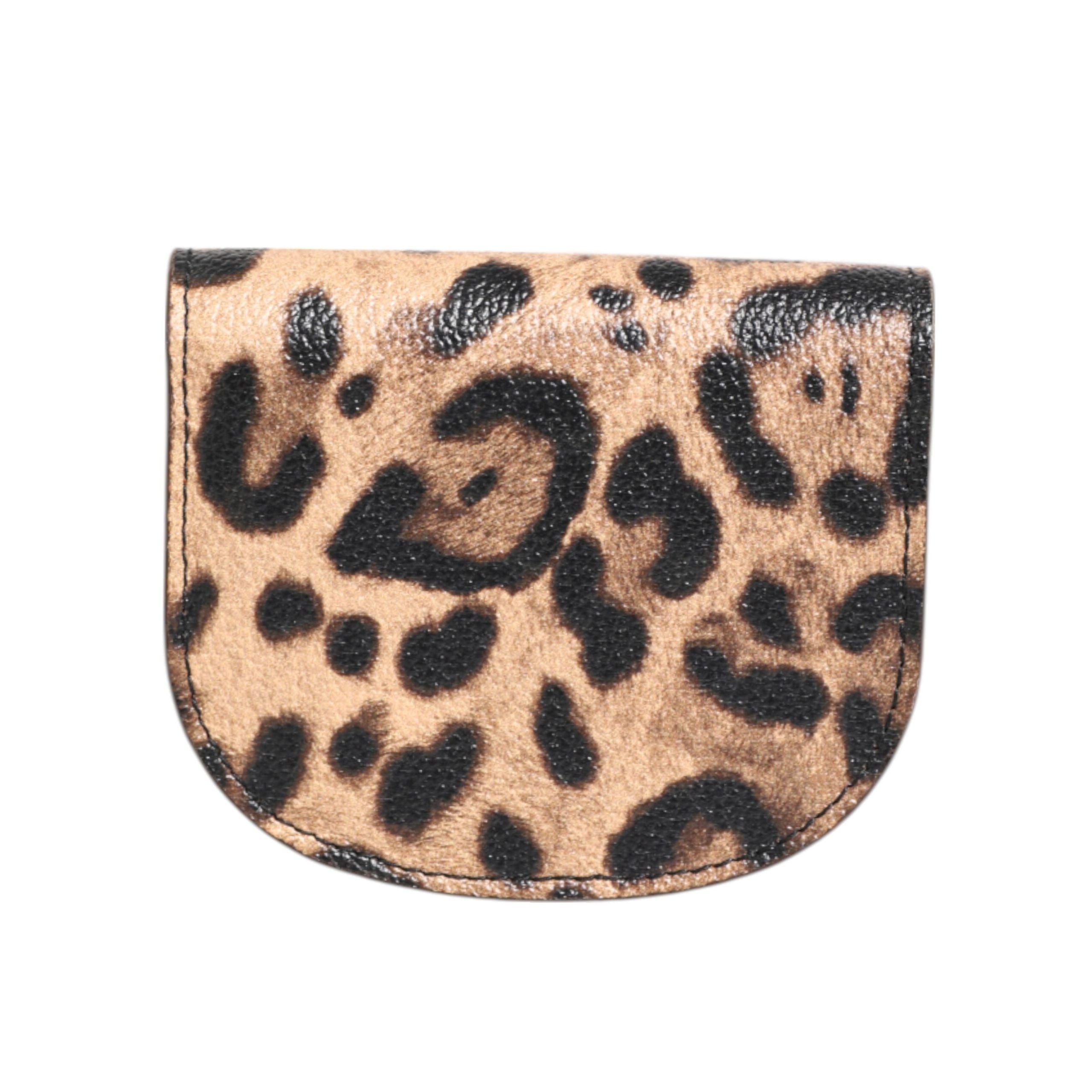 Dolce & Gabbana Brown Leopard Print Small Coin Purse Wallet