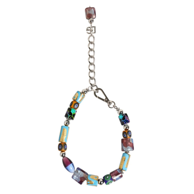 Dolce & Gabbana Collana Multicolor in Ottone e Zamak con Perline in Vetro di Murano