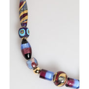 Dolce & Gabbana Collana in Ottone Dorato con Perle di Vetro di Murano Multicolori