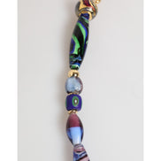 Dolce & Gabbana Collana in Ottone Dorato con Perle di Vetro di Murano Multicolori