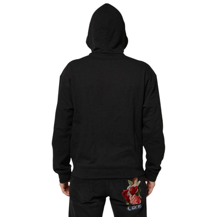 Sweat à capuche zippé noir Dolce & Gabbana avec logo