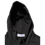 Sweat à capuche zippé noir Dolce & Gabbana avec logo