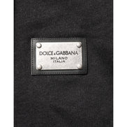 Sweat à capuche zippé noir Dolce & Gabbana avec logo