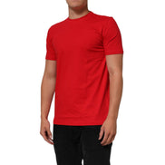 T-shirt Girocollo in Cotone Dolce & Gabbana Goodluck Rosso 2023